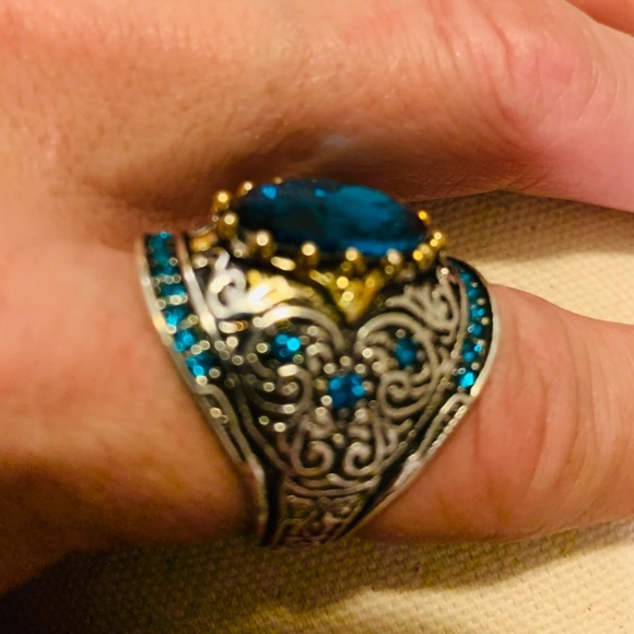 Absolutely stunning Mosaic ring 18k gold - Picture 4 of 8